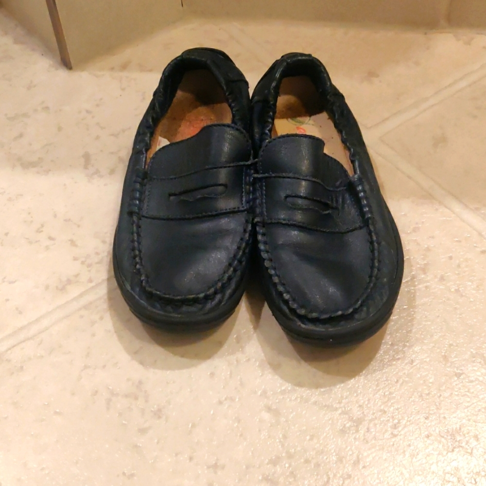 Naturino Piacenza Penny Boys Leather Loafer navy sz EU31/Us 1.5 Y2K Retro